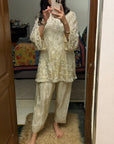 Inaayat Embroidered Tunic Set - Cream