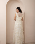 Ivory Wildflower Jacket and Drape Skirt Set