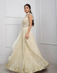 Ivory Blossom Shimmer Lehenga Set