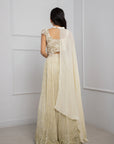 Ivory Blossom Shimmer Lehenga Set