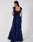 Ultraviolet Drape Saree Set