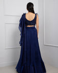 Ocean Mist Drape Saree Set