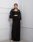 Moonlit Cape and Drape Skirt Set