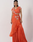 Cinnamon Spice One Shoulder Cape Set