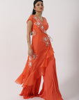 Cinnamon Spice One Shoulder Cape Set