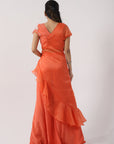 Cinnamon Spice One Shoulder Cape Set