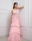 Crystal Pink Lehenga Set