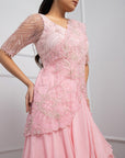 Crystal Pink Lehenga Set