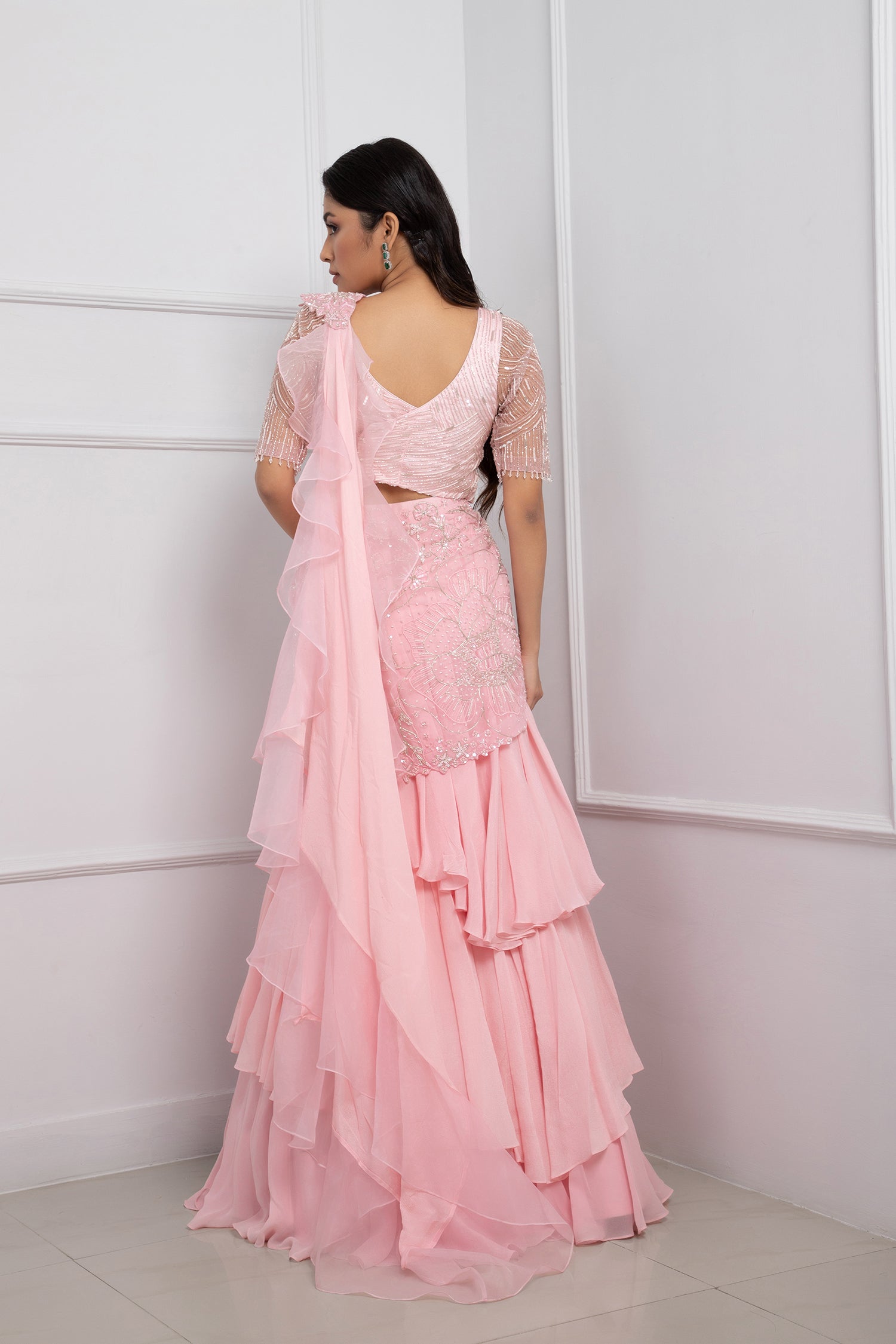 Crystal Pink Lehenga Set