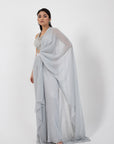 Opal Shimmer Drape Saree Set