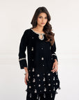 Noir Luxe Embellished Velvet Co-ord Set