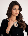 Noir Luxe Embellished Velvet Co-ord Set
