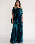 Ocean Teal Statement Velvet Co-ord