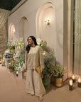Inaaya Ivory Golden Embroidered Sharara Set