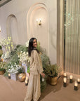 Inaaya Ivory Golden Embroidered Sharara Set