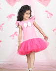 Pink Dress with Bow N Net