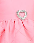 Pink Dress with Broach Detailing