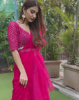 Fuchsia Pre Draped Saree