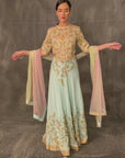 Allyott Top With Lehenga And Dupatta