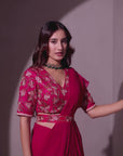 Pink Lotus Saree