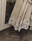 Beige Embroidered Jacket With Lehenga And Dupatta