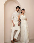 Ivory Wildflower Jacket and Drape Skirt Set