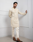 Gilded Ivory Nehru and Kurta Set