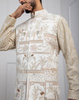 Gilded Ivory Nehru and Kurta Set