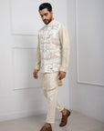 Gilded Ivory Nehru and Kurta Set