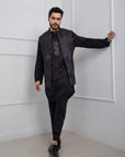 Obsidian Nehru and Zipper Kurta Set