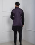 Obsidian Nehru and Zipper Kurta Set