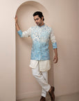 Arctic Pearl Nehru and Kurta Set