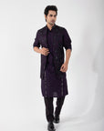 Dark Raven Nehru and Kurta Set