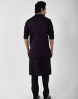 Dark Raven Nehru and Kurta Set