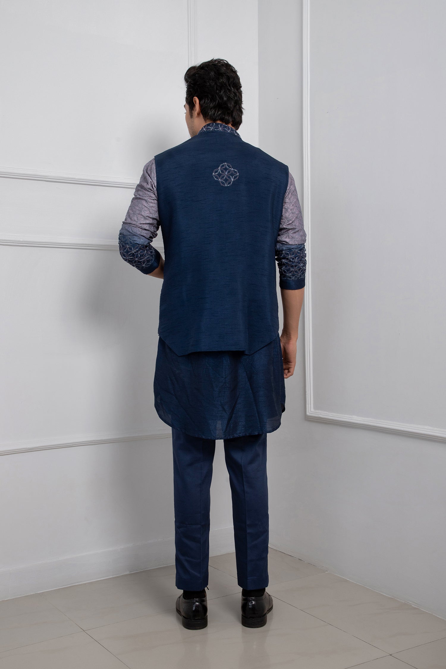 Azure Frost Nehru and Kurta Set