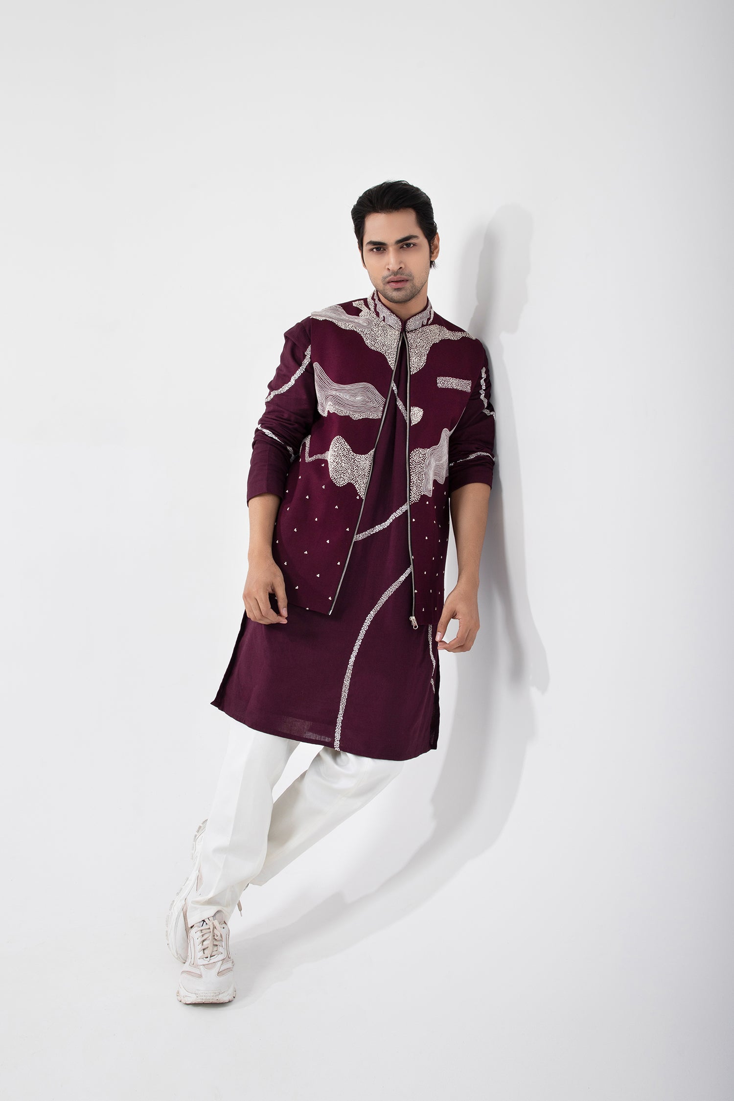 Merlot Bliss Nehru and Kurta Set