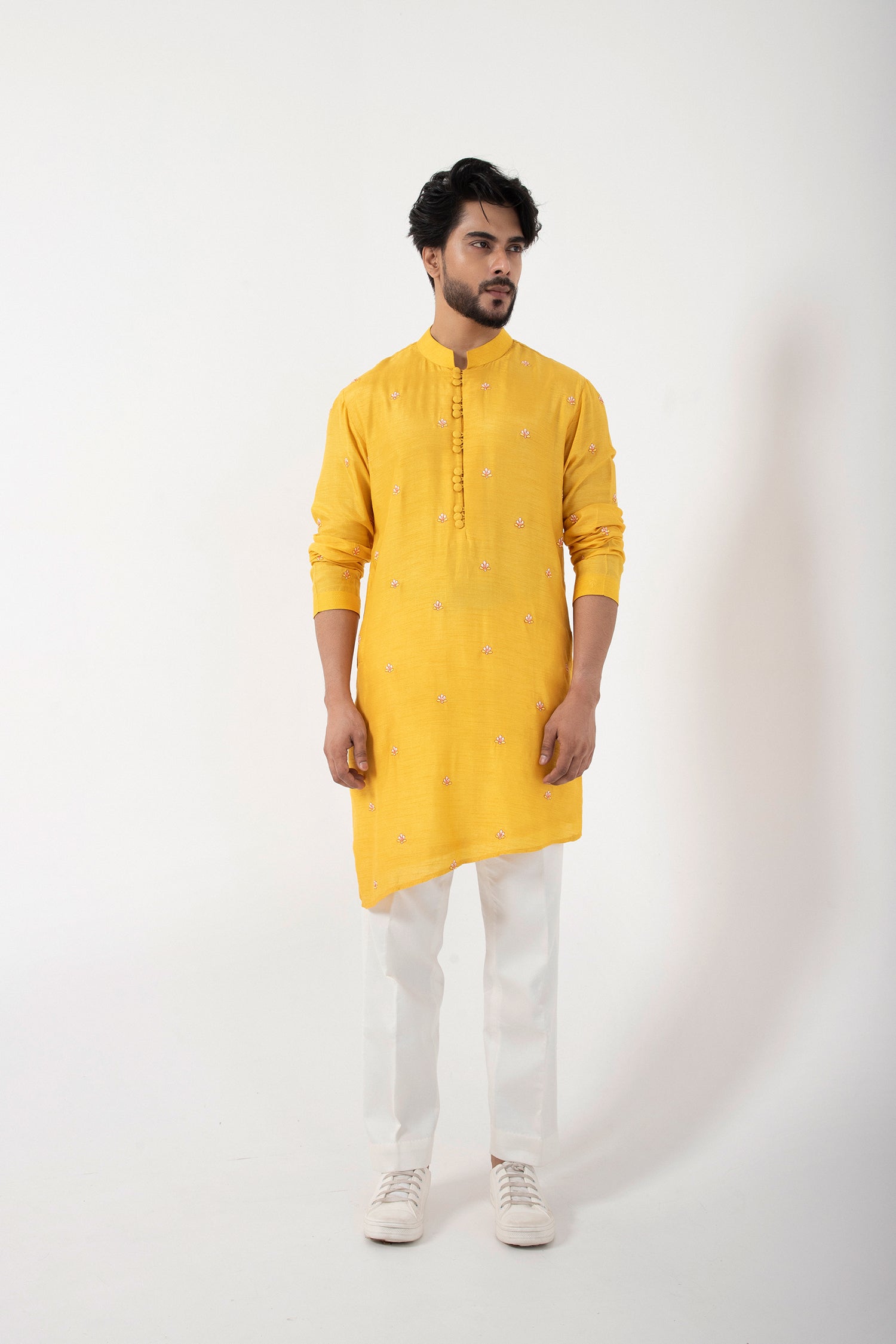 Goldfinch Yellow Nehru and Kurta Set
