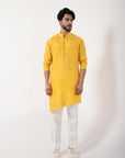 Goldfinch Yellow Nehru and Kurta Set