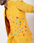 Goldfinch Yellow Nehru and Kurta Set
