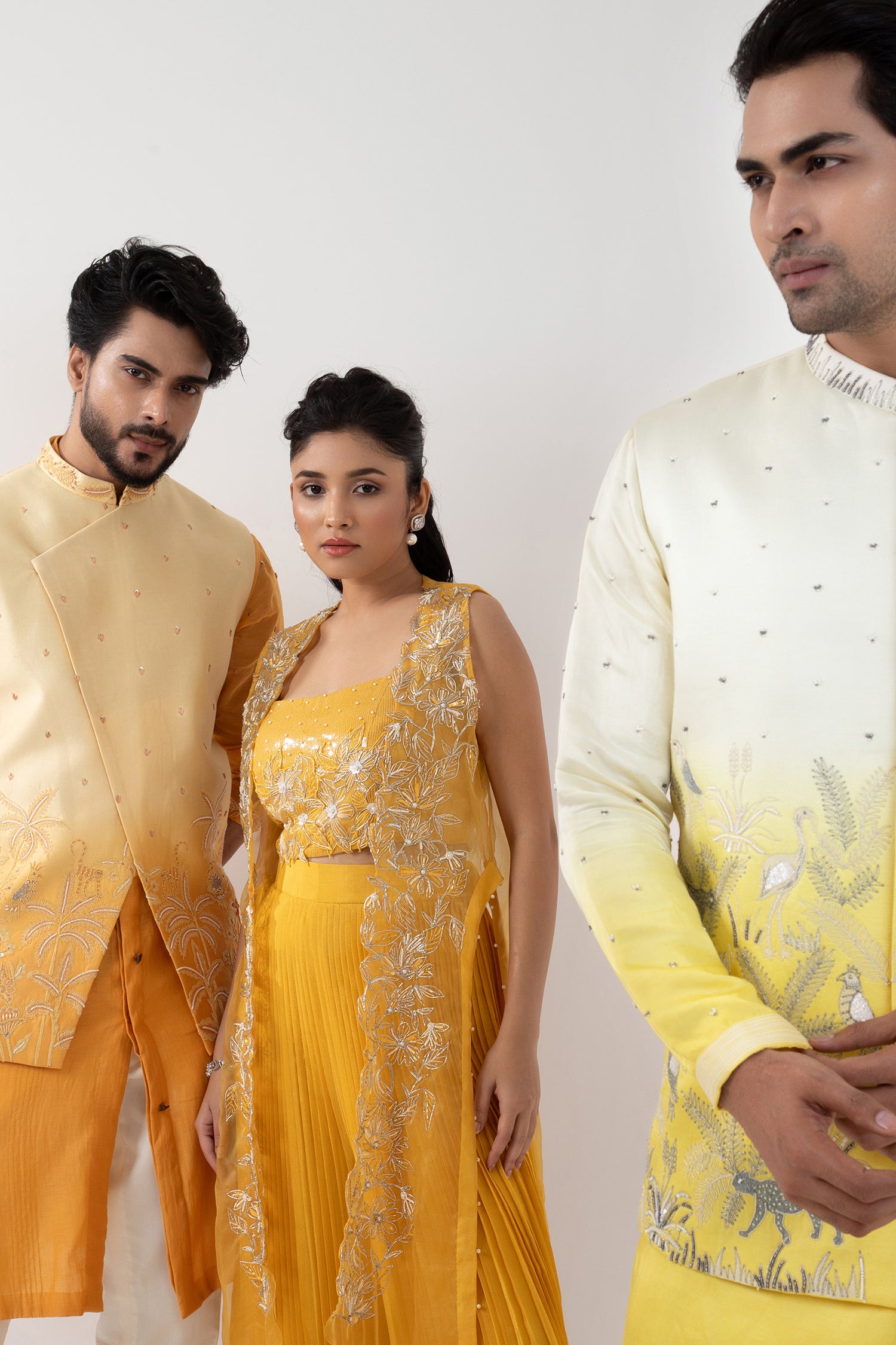 Sweer Nectar Yellow Nehru and Kurta Set