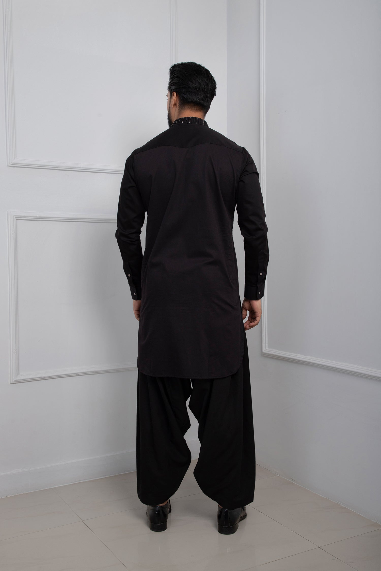 Black Gleam Kurta Patiala Set