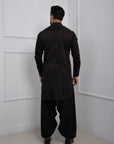 Black Gleam Kurta Patiala Set