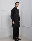 Black Gleam Kurta Patiala Set