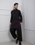 Black Gleam Kurta Patiala Set