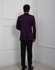 Midnight Plum Bandhgala Set
