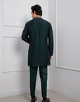 Hidden Forest Green Cowl Kurta Set