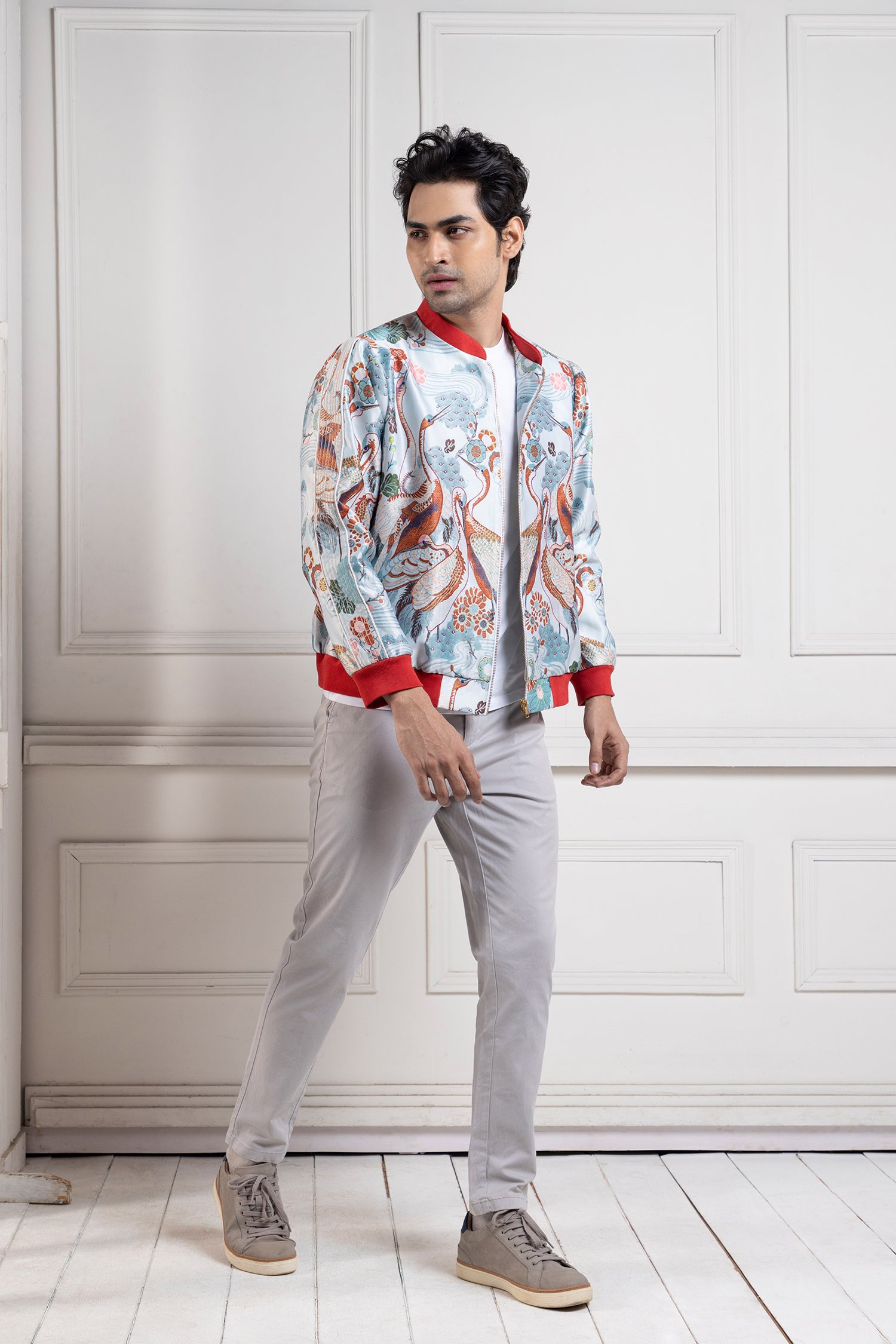 Serenity Crane Bomber Jacket