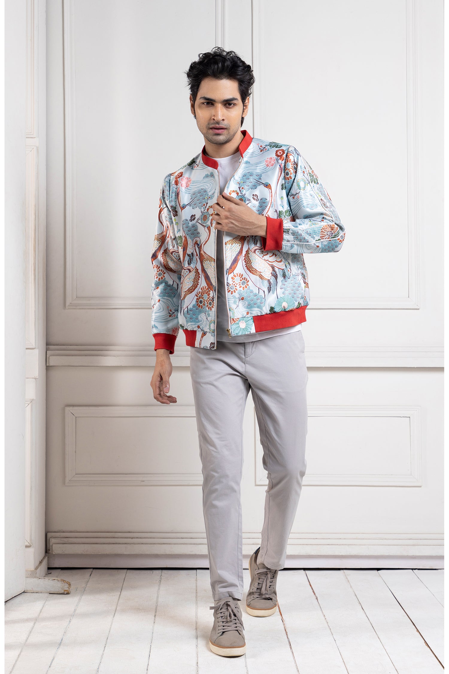 Serenity Crane Bomber Jacket