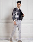 Monochrome Mirage Bomber Jacket