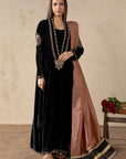 Monarch Black Velvet Suit Set
